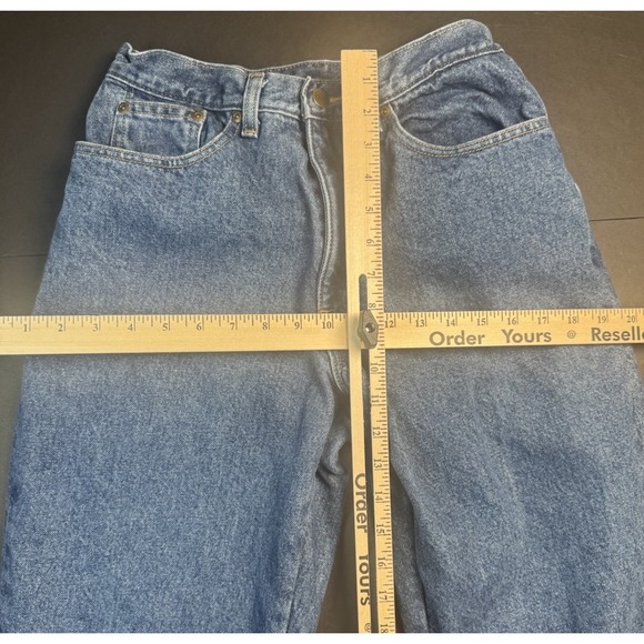 L.L. Bean Double L Relaxed Fit Jeans Womens 10R Blue Denim Cotton Flannel Lined - Picture 7 of 10